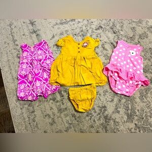 Bundle of 12 month Carters Baby Girl Outfits
